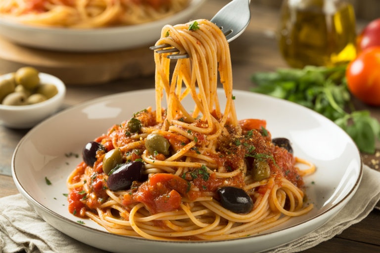 C’est un classique en Italie : voici notre recette de spaghetti alla puttanesca, un délice simple à réaliser avec des ingrédients que vous avez chez vous.jpg