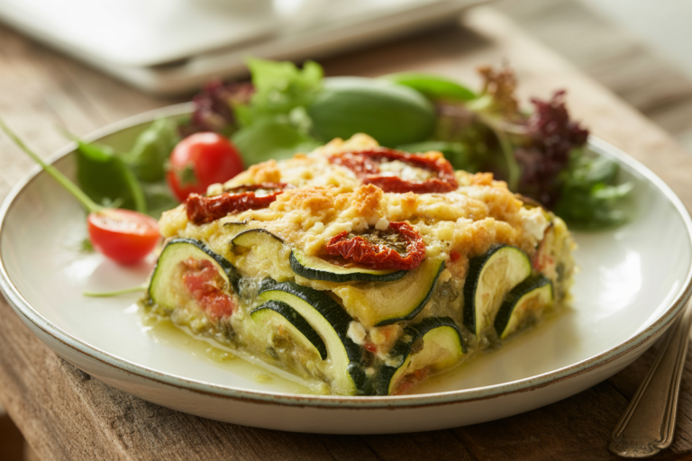 Les courgettes arrivent sur nos étals : la recette de l'invisible aux courgettes, feta et tomates séchées.jpg