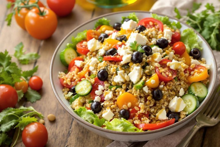 Salade complète aux céréales, légumes et fromage : recette savoureuse.jpg