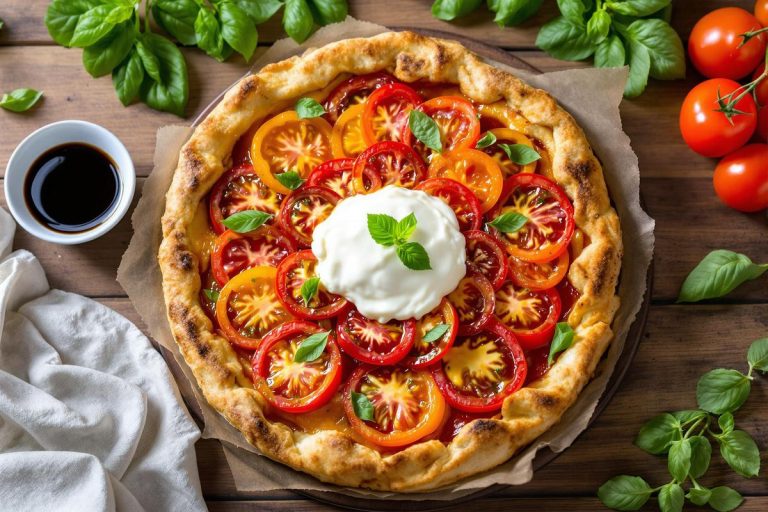Cette tarte rustique tomate et burrata est parfaite pour les repas d’été.jpg