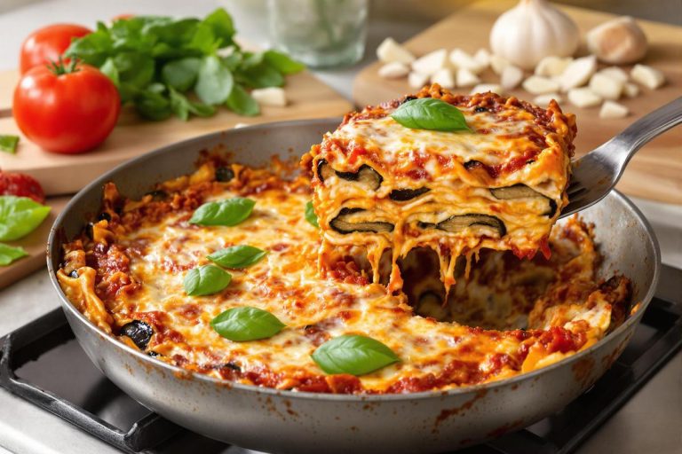 Des lasagnes sans cuisson au four, c'est possible avec cette recette aux aubergines et ricotta à préparer à la poêle.jpg