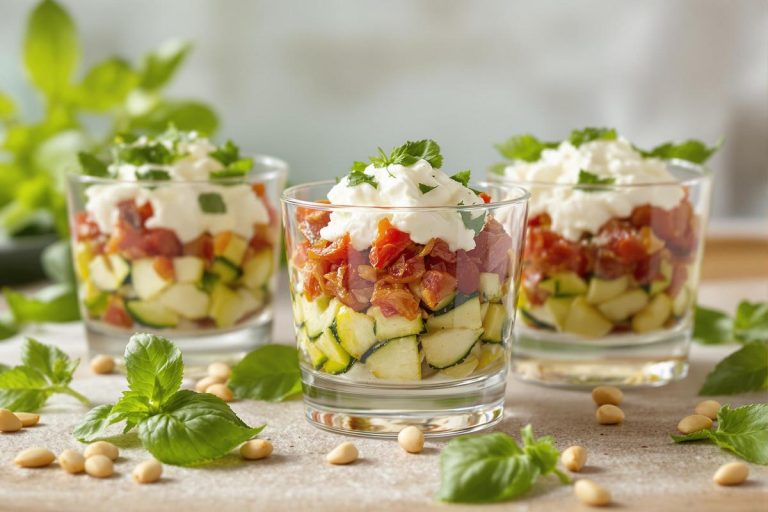 Verrines de courgettes, tomates confites et fromage frais : recette facile et savoureuse d'été.jpg